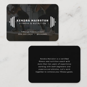 Moderne Fitness Trainer Visitenkarte mit Foto
