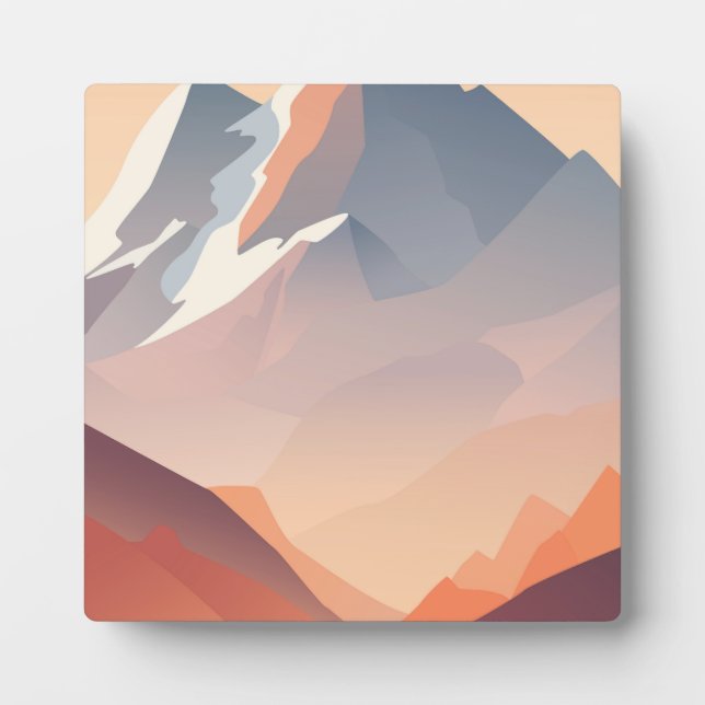 Moderne flache Berge Fotoplatte (Vorderseite)