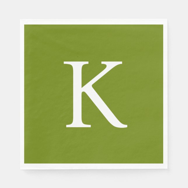 Moderne Flachgrafik Daisy Green Serviette (Vorderseite)