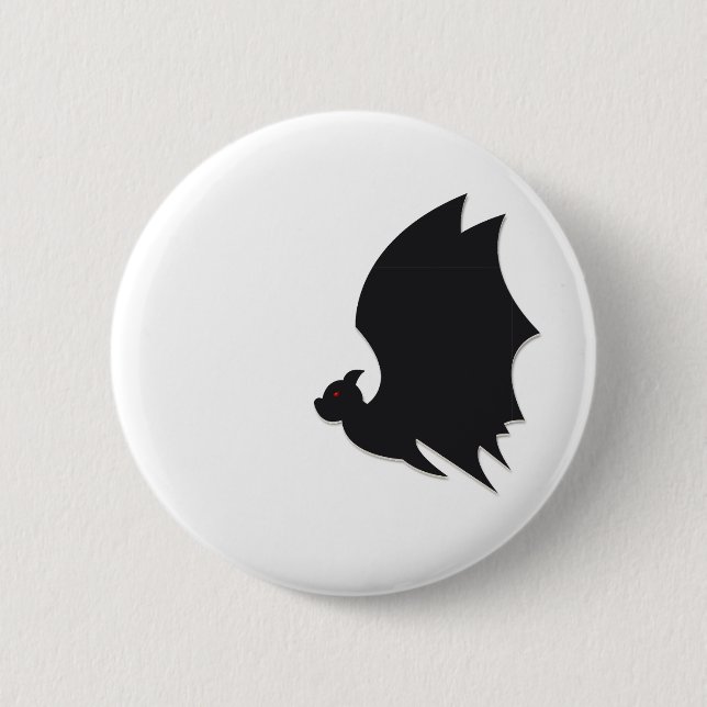Moderne Fledermaus Button (Vorderseite)
