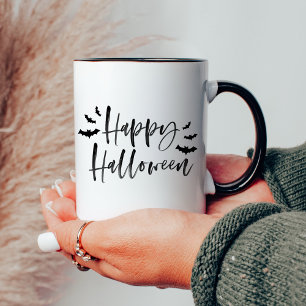 Moderne Fledermäuse Frohes Halloween  Tasse