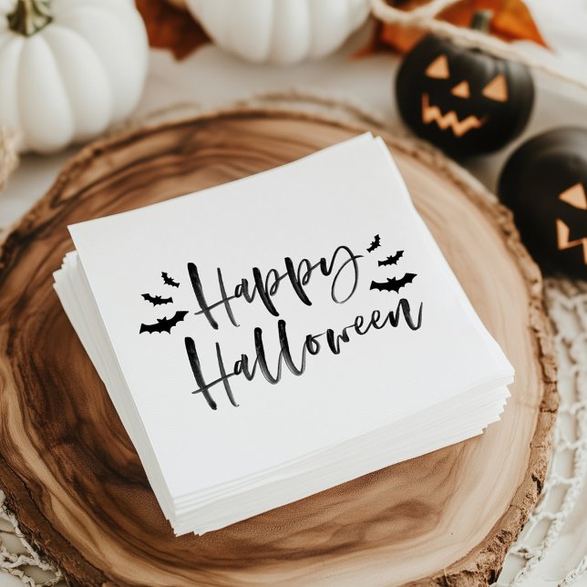 Moderne Fledermäuse glückliches Halloween Serviette (Von Creator hochgeladen)