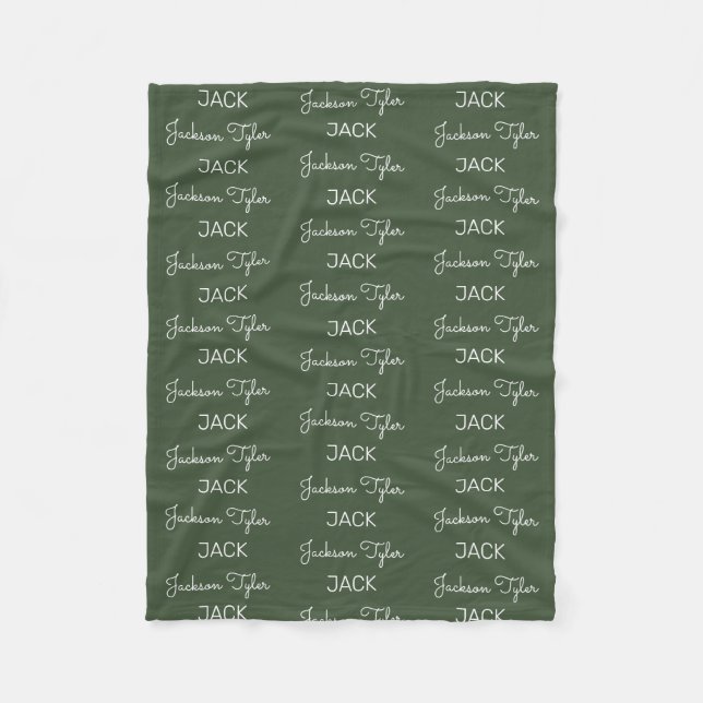 Moderne Fleece Personalisiert Name Baby Blanket (Vorderseite)