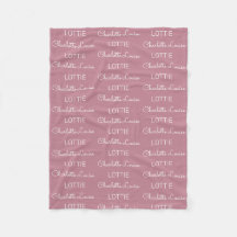 Moderne Fleece Personalisiert Name Baby Blanket