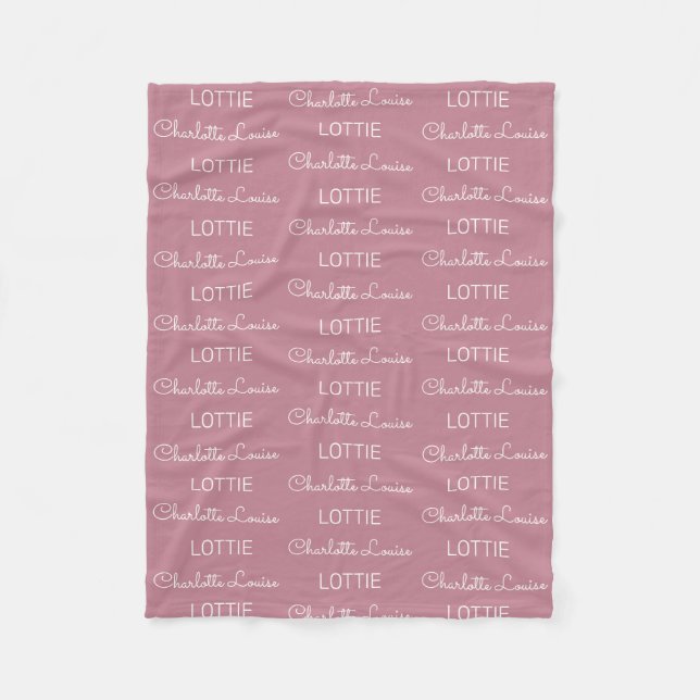 Moderne Fleece Personalisiert Name Baby Blanket (Vorderseite)