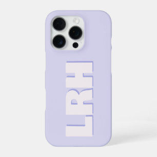 Moderne Flieder-Minimalist-Monogramm-iPhone-Hülle iPhone 16 Pro Hülle
