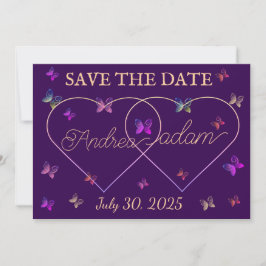 moderne fliegende Schmetterlinge Herz Save The Date