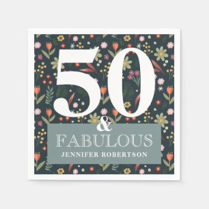 Moderne Flora 50 und fabelhafte Napkins zum Geburt Serviette