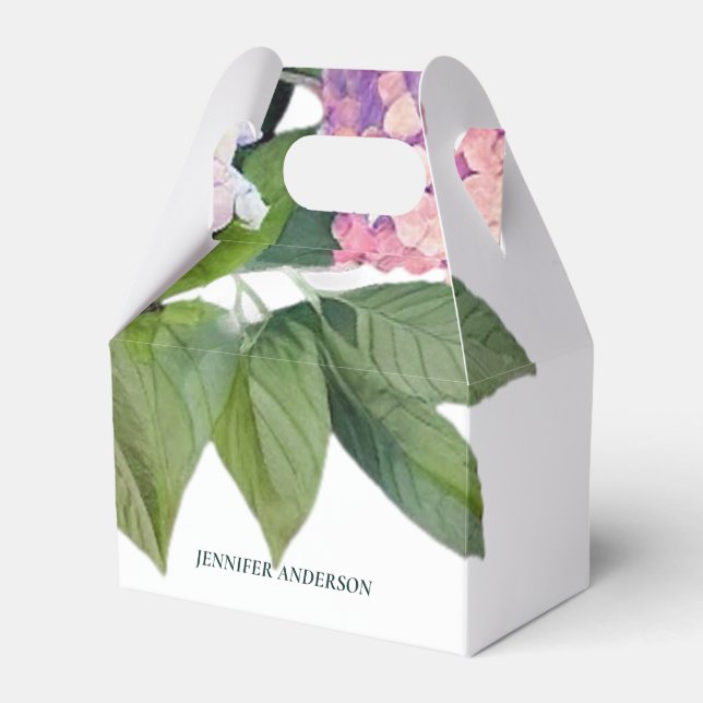 Moderne floral Boho Calligrafy Wedding Vielen Dank Geschenkschachtel (Vorderseite)