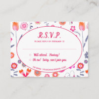 Moderne floral Boho Wedding R.S.V.P.
