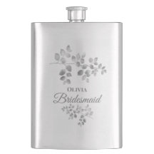 Moderne Floral Bridesmaid Flasche