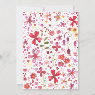 Moderne Floral Watercolor Dankeskarte