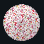 Moderne Floral Watercolor Dartscheibe<br><div class="desc">Helle und fröhliche Aquarellfarben Wildblume und Blätter Gemälde eines üppig bewachsenen Gartens. Ideal für Gärtner, Naturliebhaber und Floristen. Originelle Kunst von Nic Squirrell.</div>