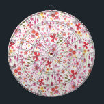 Moderne Floral Watercolor Dartscheibe<br><div class="desc">Helle und fröhliche Aquarellfarben Wildblume und Blätter Gemälde eines üppig bewachsenen Gartens. Ideal für Gärtner, Naturliebhaber und Floristen. Originelle Kunst von Nic Squirrell.</div>