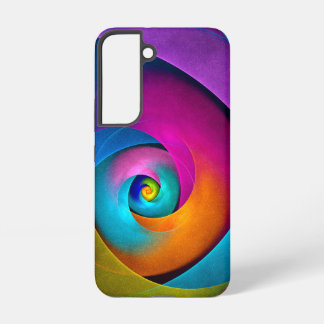 Moderne florale abstrakte Kunst Pink Blau Muster # Samsung Galaxy Hülle