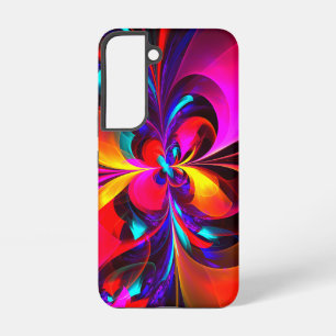 Moderne florale abstrakte Kunst Rot Blau Muster #0 Samsung Galaxy Hülle