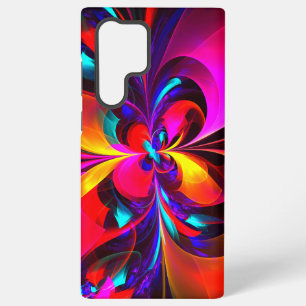 Moderne florale abstrakte Kunst Rot Blau Muster #0 Samsung Galaxy Hülle