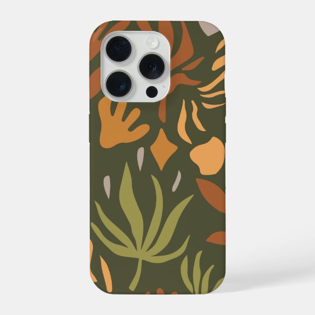 Moderne florale Abstraktion  iPhone Hülle (Rückseite)