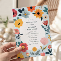 Moderne Florale Baby Shower für einen Jungen