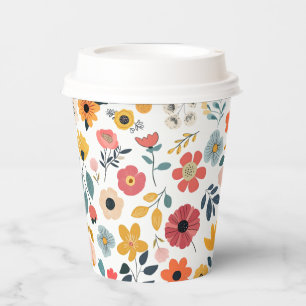 Moderne Florale Babyparty Pappbecher