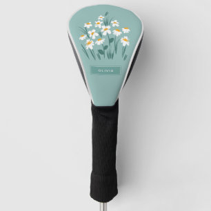 Moderne, florale Blau, mädchenhaft elegant stilvo Golf Headcover