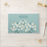 Moderne, florale Blau, mädchenhaft elegant stilvol HP Laptop-Aufkleber<br><div class="desc">Bläsernes modernes,  blaues,  mädchenhaftes,  elegantes Design für iPad-Cover.</div>