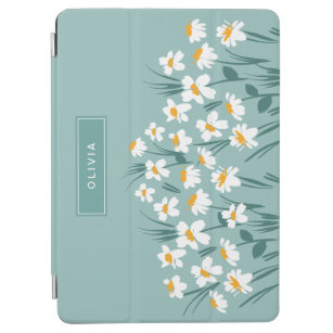 Moderne, florale Blau, mädchenhaft elegant stilvol iPad Air Hülle