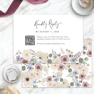 Moderne Florale Botanik RSVP Karte
