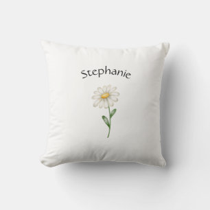 Moderne Florale Botanische Einfache Aquarell Namen Kissen