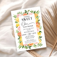 Moderne florale Citrus Rahmen Sweet One Baby Dusch