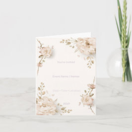 Moderne Florale Einladungskarte Elegante Botanisch
