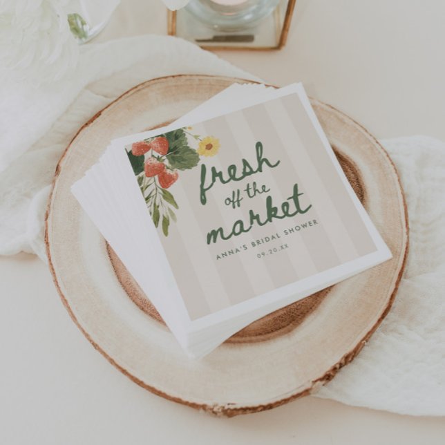 Moderne Florale Frisch vom Markt Brautparty Serviette (Von Creator hochgeladen)