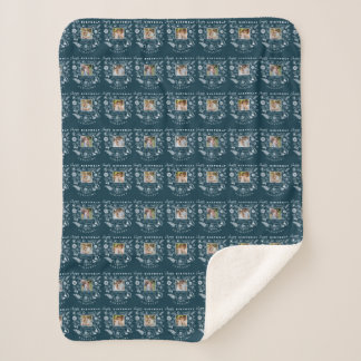 Moderne florale Geburtstags-Typografie-Foto-Doodle Sherpadecke