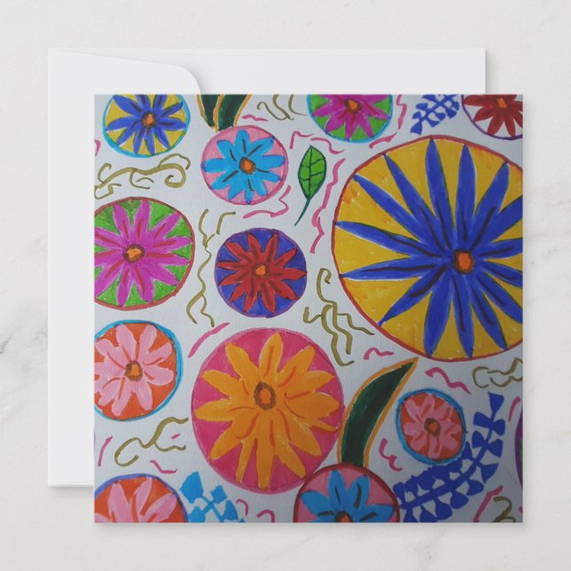 Moderne florale Grußkarte (Vorderseite)