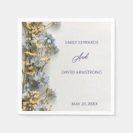 Moderne florale Hochzeitsservietten Serviette