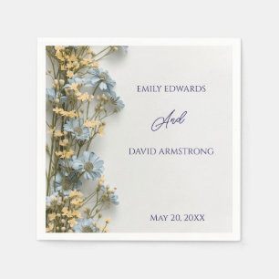 Moderne florale Hochzeitsservietten Serviette