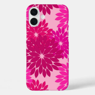 Moderne florale Kimono Print, Rosa, Fuchsia und We iPhone 16 Plus Hülle