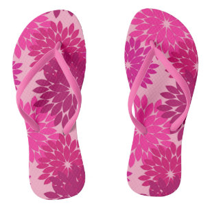Moderne florale Kimono Print, Rosa, Fuchsia und We Flip Flops