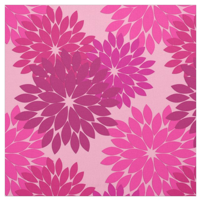 Moderne florale Kimono Print, Rosa, Fuchsia und We Stoff (Muster)