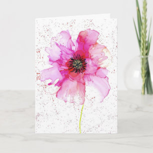 Moderne Florale Leere Kunst Dankeskarte