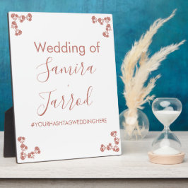 Moderne florale Motif Nuetral Wedding Fotoplatte