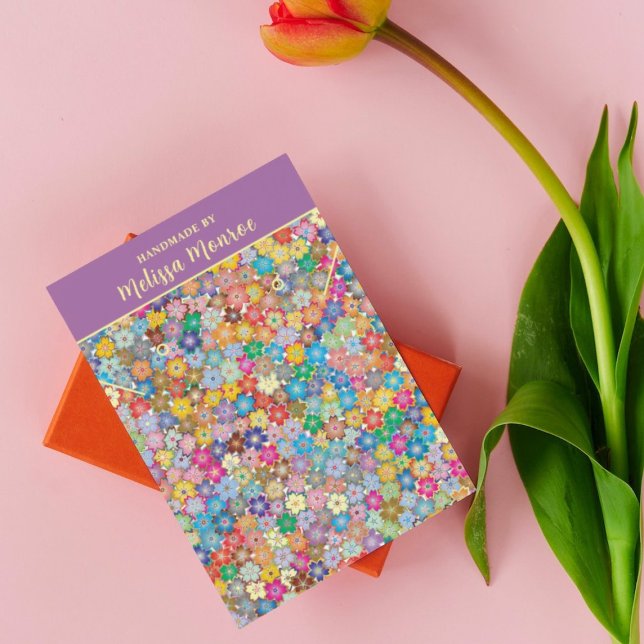 Moderne florale Nekklace Juwelier Display Card (Von Creator hochgeladen)