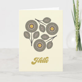 Moderne florale Note Card Mitte des Jahrhunderts Dankeskarte