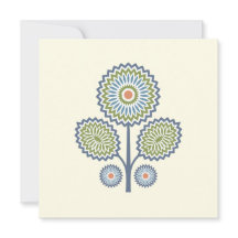 Moderne florale Note Card Mitte des Jahrhunderts i