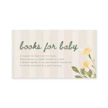 Moderne Florale Schrift "Bücher fürs Baby"-Baby Sh