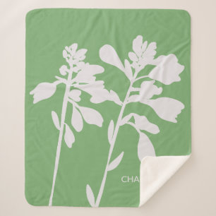 Moderne Florale Silhouette Benutzername Sherpadecke