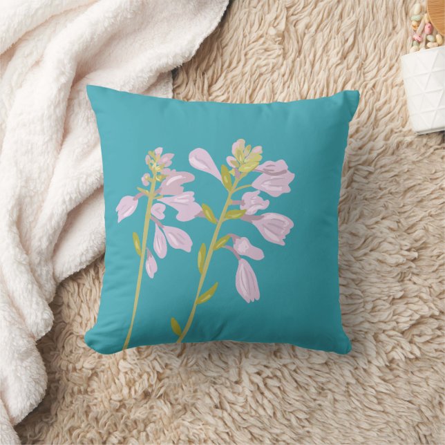 Moderne Florale Silhouette Kissen (Decke)