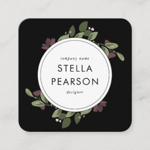 Moderne florale Visitenkarte