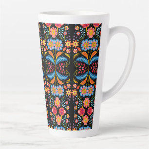 Moderne florale Volkskunst Milchtasse