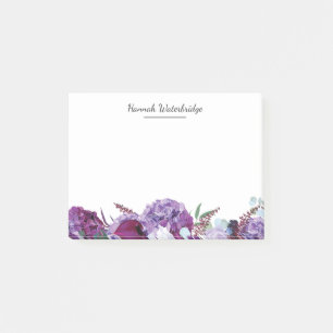Moderne Florale Wasserfarbe Schrift Post-it Klebezettel
